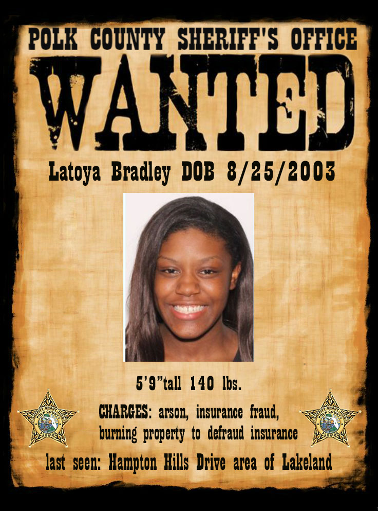 WANTED POSTER Latoya Bradley