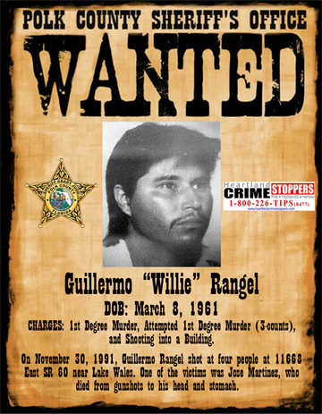 Guillermo Rangel - WANTED POSTER