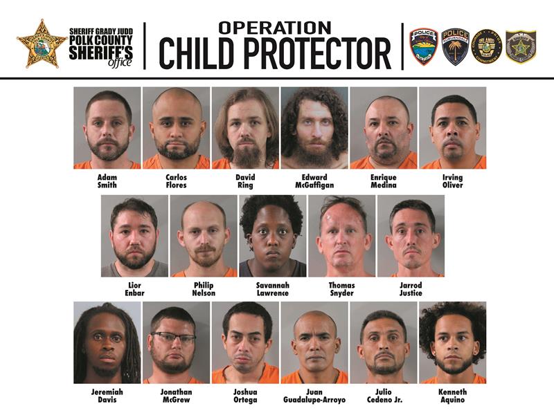 Suspects arrested during Operation Child Protector