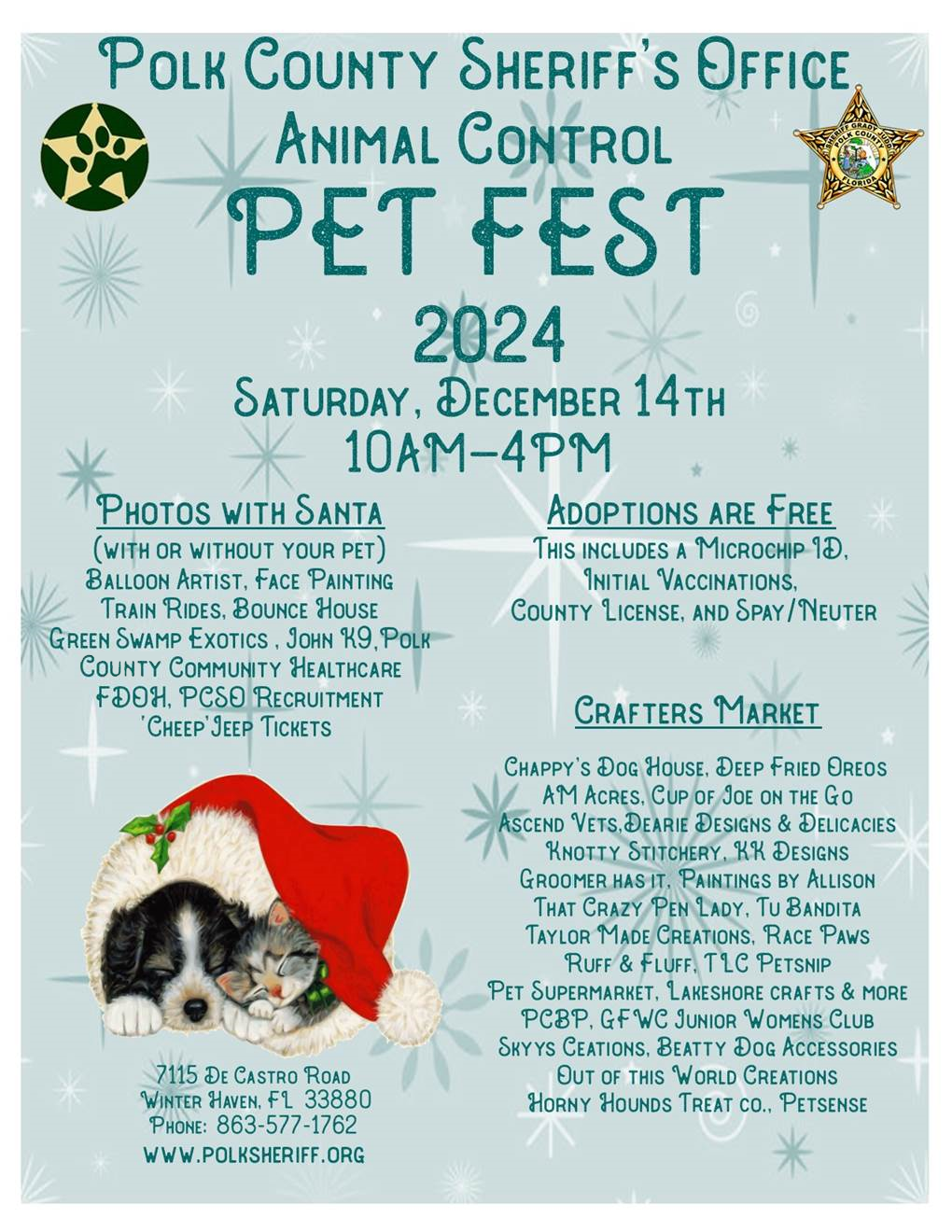 Polk County Animal Control&rsquo;s annual Pet Fest is Saturday, December 